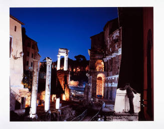 Looking onto the Temple of Apollo, On-location slide projection, Rome, Italy